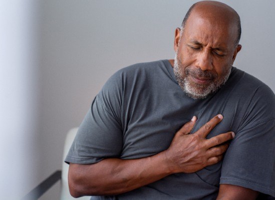Man suffering from poor heart health